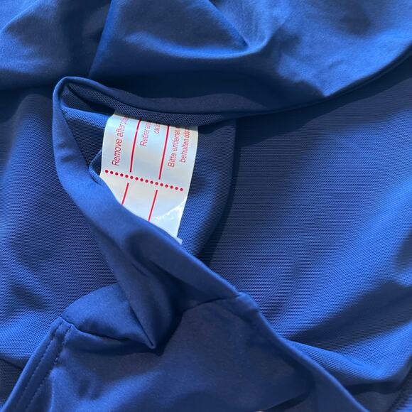 Lands' End Smoothing High Waisted Bikini Bottoms Navy Blue 12 - Picture 2 of 5